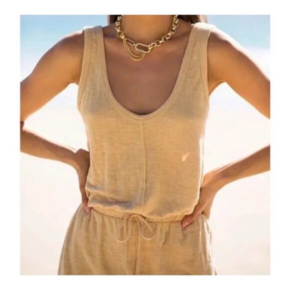 Free People Bicoastal Yellow Jumpsuit size XS - Picture 1 of 13
